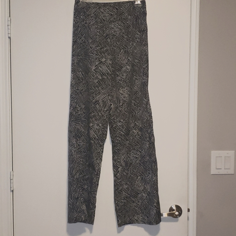 Black and White wide leg pants